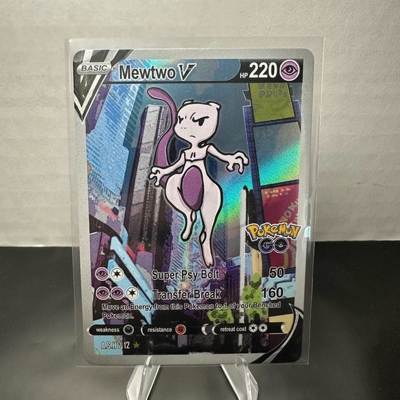 Pokemon Mewtwo V After Skool Hobby Fan Made Card #12 - Picture 1 of 10